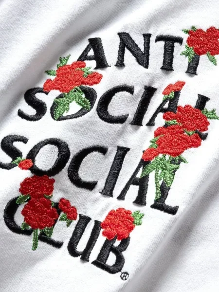Μπλούζα Anti Social Social Club με κέντημα λευκό