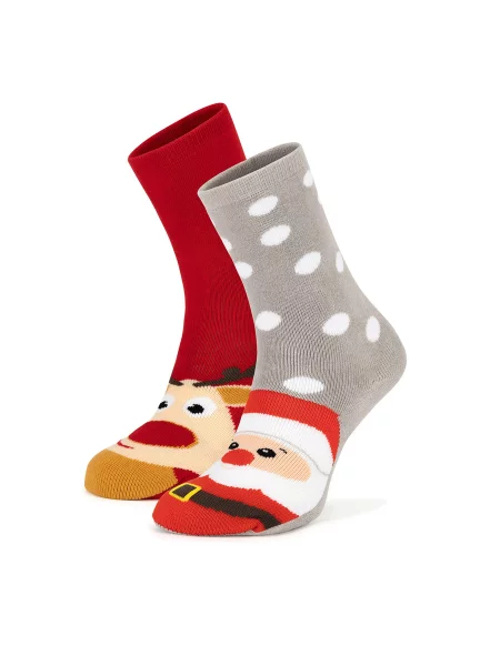 Набір з 2 пар високих шкарпеток unisex Jenny Fairy червоний