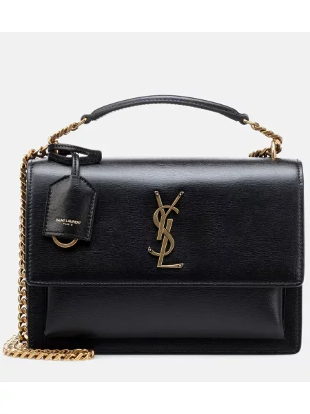 Torebka skórzana Saint Laurent skórzana czarna