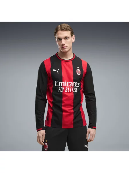 PUMA autentyczna koszulka domowa z długim rękawem AC Milan Odzież S czarny