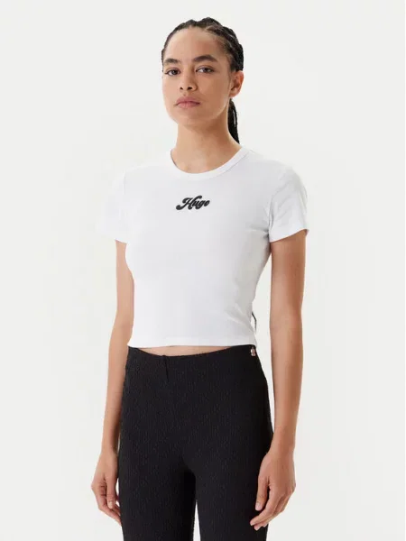 HUGO Majica Slim Fit bež