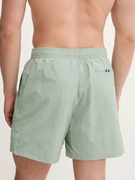 Kąpielówki Tommy Hilfiger z nadrukiem zielone