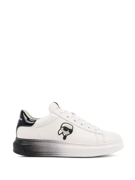 Sneakerși Karl Lagerfeld din dantelă alb
