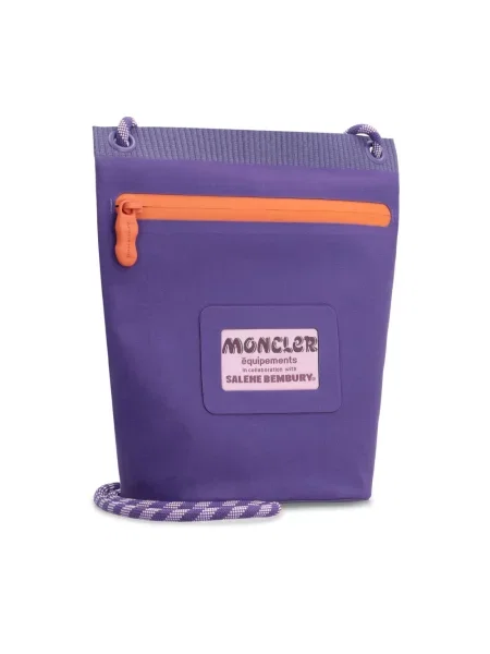 Torba crossbody Moncler z logo fioletowa
