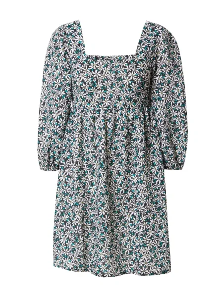 Dorothy Perkins Šaty Daisy aqua modrá / tmavě zelená bílá