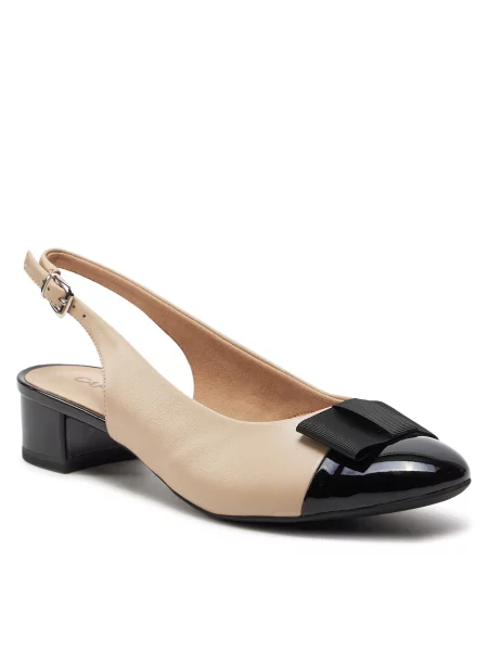 Sandali Caprice Beige Comb črna