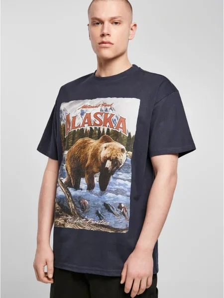 Alaska Vintage oversize námořnické tričko šedé
