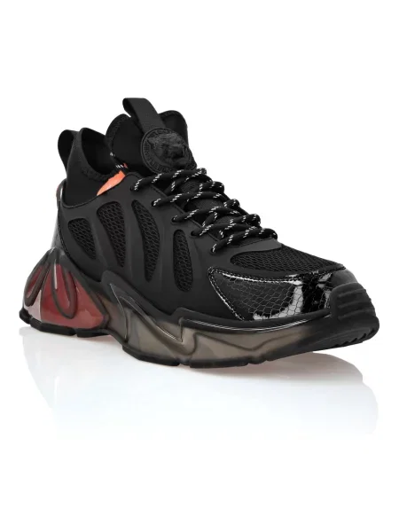 Sneakersy Plein Sport w tygrysie prążki czarne