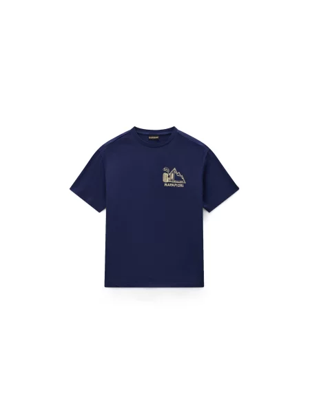 NAPAPIJRI Tricou S-Acadia bleumarin / muștar galben