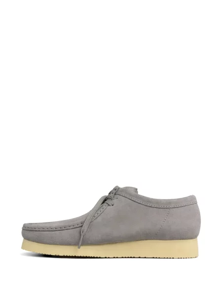 Šněrovací semišové kotníkové boty Clarks Originals šedé