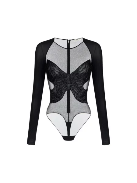 Koszulka Elisabetta Franchi z dżerseju czarna