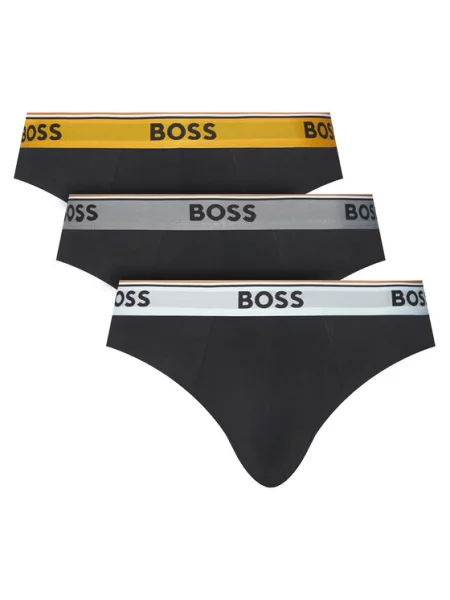 BOSS Komplet spodnjih hlač slip﻿ Brief 3P Power črna