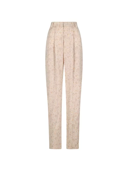 Spodnie Alessandra Rich w kwiatki z nadrukiem