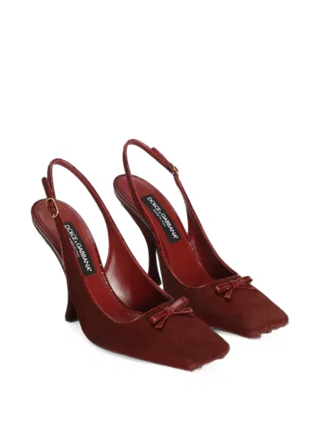 Pantofi cu toc Dolce & Gabbana slingback roșu