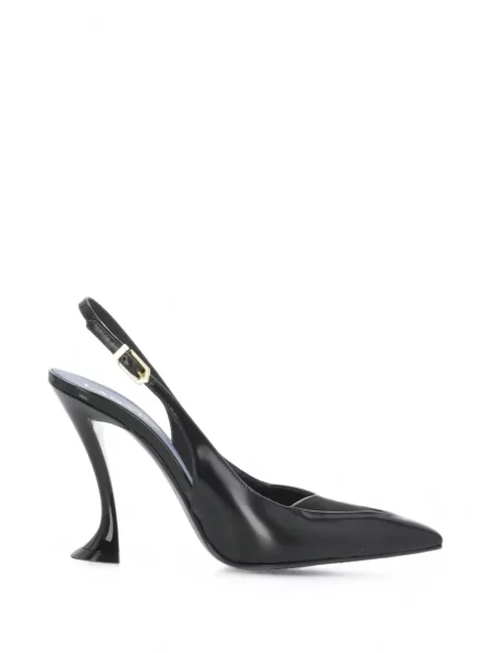 Pantofi cu toc Lanvin din piele slingback negru