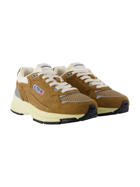Sneakersy Autry brązowe