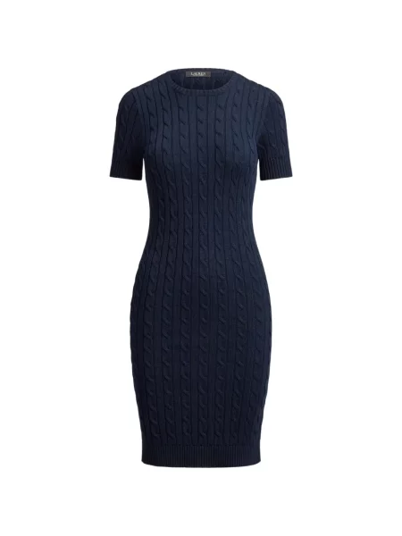 Scurt rochie mini Lauren Ralph Lauren tricotate albastru