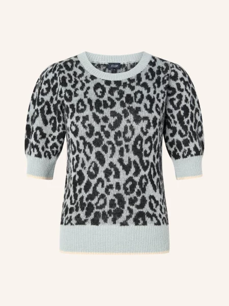 Sweter z krótkim rękawem o kroju regular fit z dodatkiem wełny z alpaki model ‘Kaston’ Joop! biały