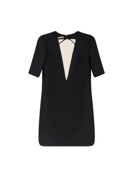 Sukienka mini Valentino Garavani wełniana czarna