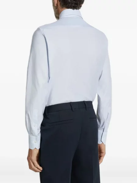 Cămașă Zegna în carouri albastru