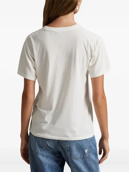 Slip de baie Polo Ralph Lauren alergare cu cordon cu imagine alb