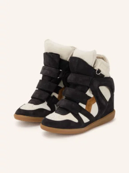 Isabel Marant Wysokie Sneakersy Bekett schwarz czarne