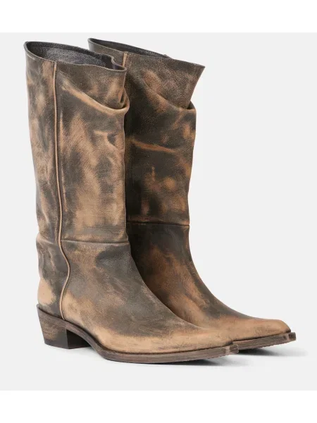 Botine Khaite din piele bej
