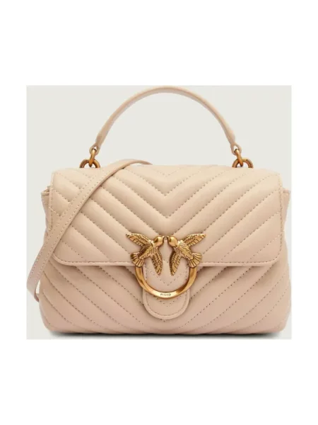 Pinko De piele geantă poștaș LOVE LADY PUFF MINI CL SHEEP N bej