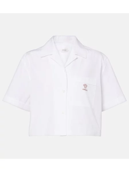 Decupat cămașă Versace din poplin alb