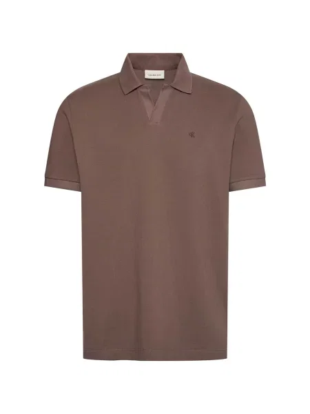Gulerat tricou Calvin Klein clasic maro