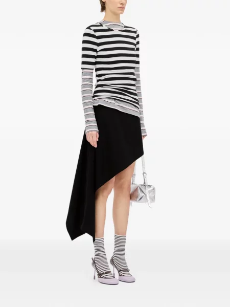 Mini fusta mini Msgm asimetrică drapată negru