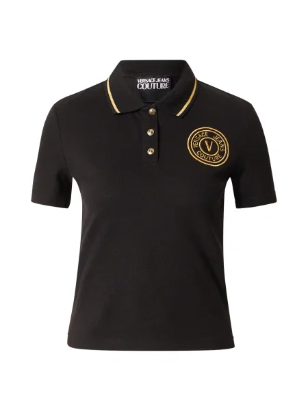 Polo majica Versace Jeans Couture črna