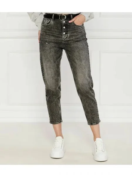 Tommy Jeans Blugi | Mom Fit | high waist gri