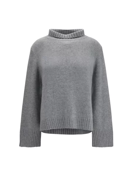Sweter z golfem Allude szary