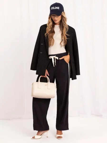 Hlače Italy Moda crna