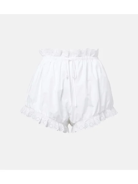 Pantaloni scurți Posse cu broderie alb