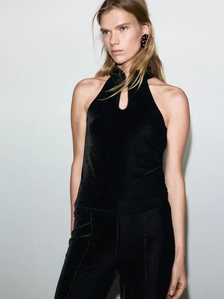 Топ MANGO чорний