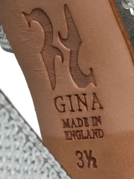 Sandály Gina s flitry na platformě stříbrné