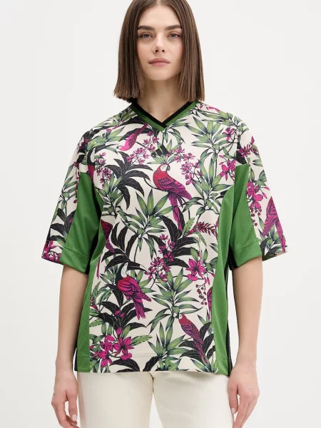 Adidas t-shirt x Farm Rio zielona