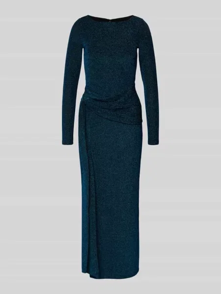 Połyskująca Sukienka wieczorowa z detalem w postaci węzła Model Eden' Forever New niebieska