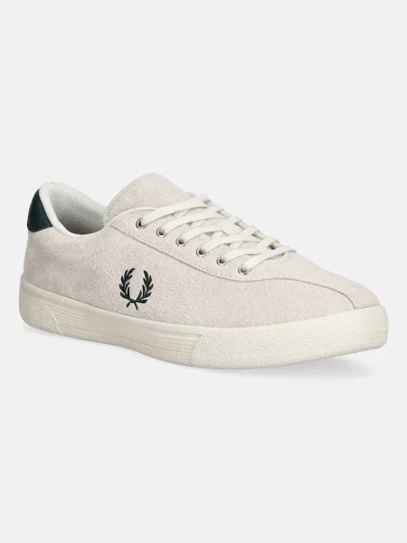 Pantofi Fred Perry din piele de căprioară tenis bej