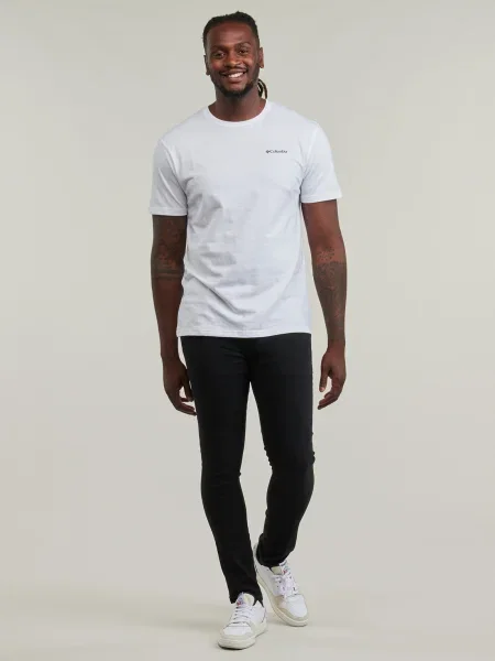 Tricou Columbia scurt alb