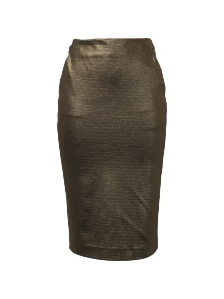 Suknja pencil Max Mara iznad koljena zlatna