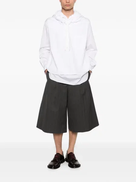 Hanorac cu glugă Comme Des Garcons Homme Plus lung alb