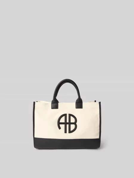 Shopperka Anine Bing z logo beżowa