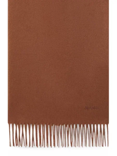 Fular Max Mara cu broderie maro