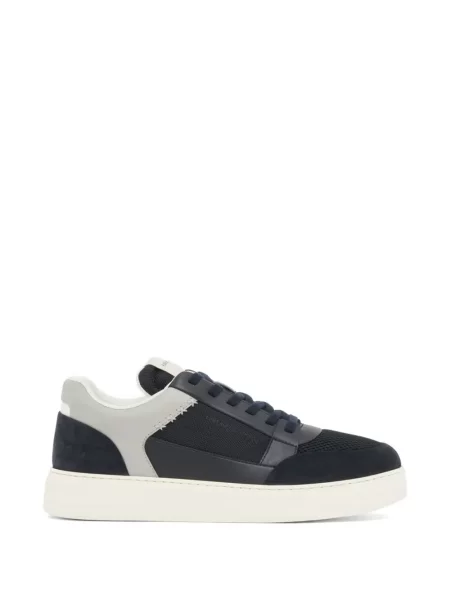 Sneakerși Emporio Armani cu șireturi din dantelă albastru