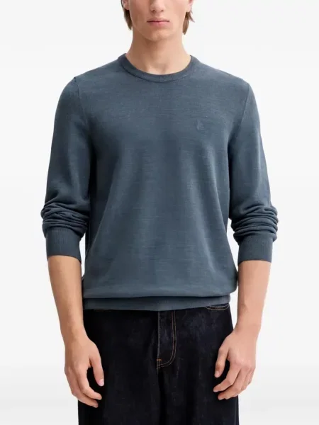Hanorac crewneck Marc O'polo cu broderie albastru