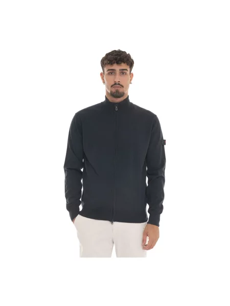 Kardigan Peuterey z łatami niebieski