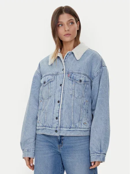 Levi's® Jeans jakna Sherpa Trucker modra